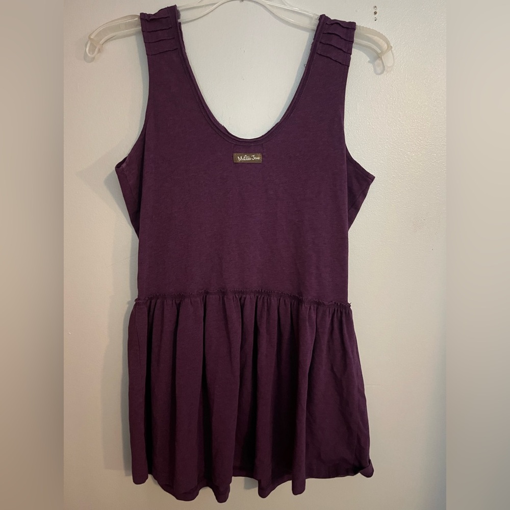 Matilda Jane Plum Skippy Peplum Tank Size S‎ - Picture 2 of 4